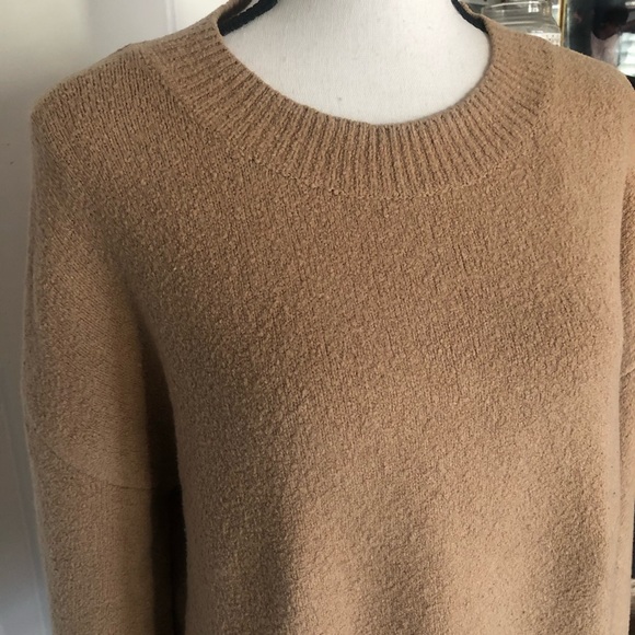 & Other Stories Camel Crewneck Sweater Sz M - Picture 4 of 6